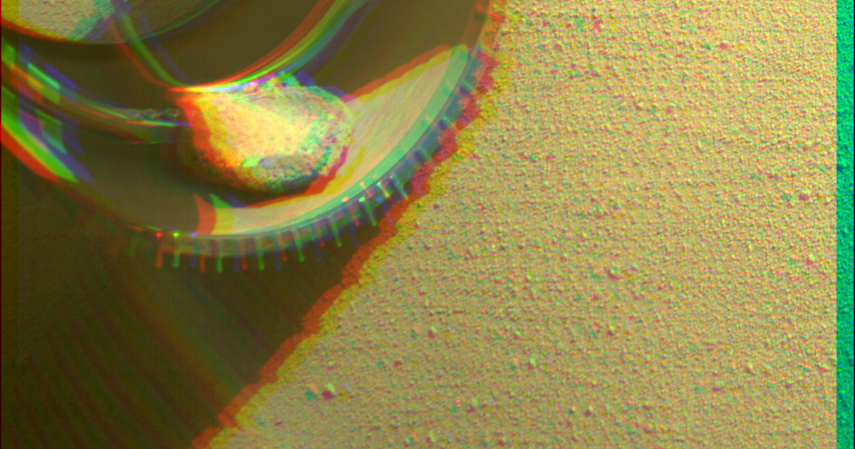 Publicly available photos show a medium-sized rock trapped in the wheel of NASA's Mars Rover, Perseverance. It was seen in February and March.