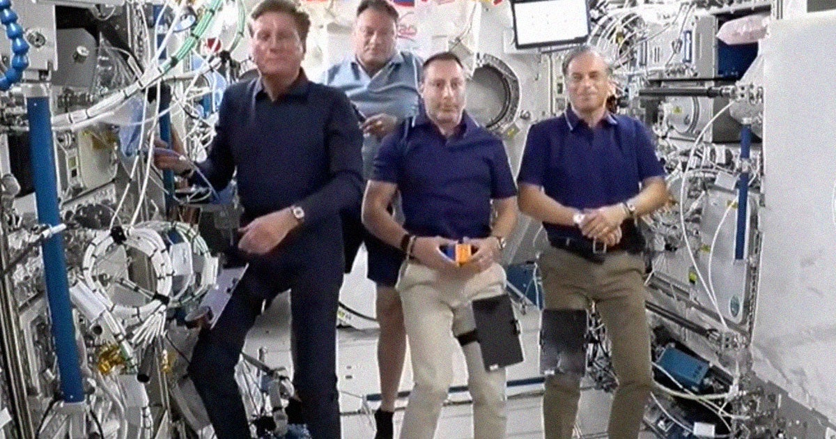 For the first entirely private group of space tourists, the ISS is starting to seem a lot like "Hotel California."