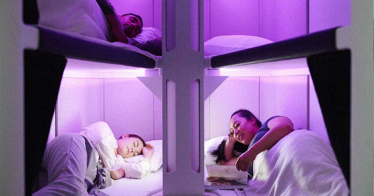 As of 2024, Air New Zelaand will be offering access to six full bunk beds to its Economy class passengers.