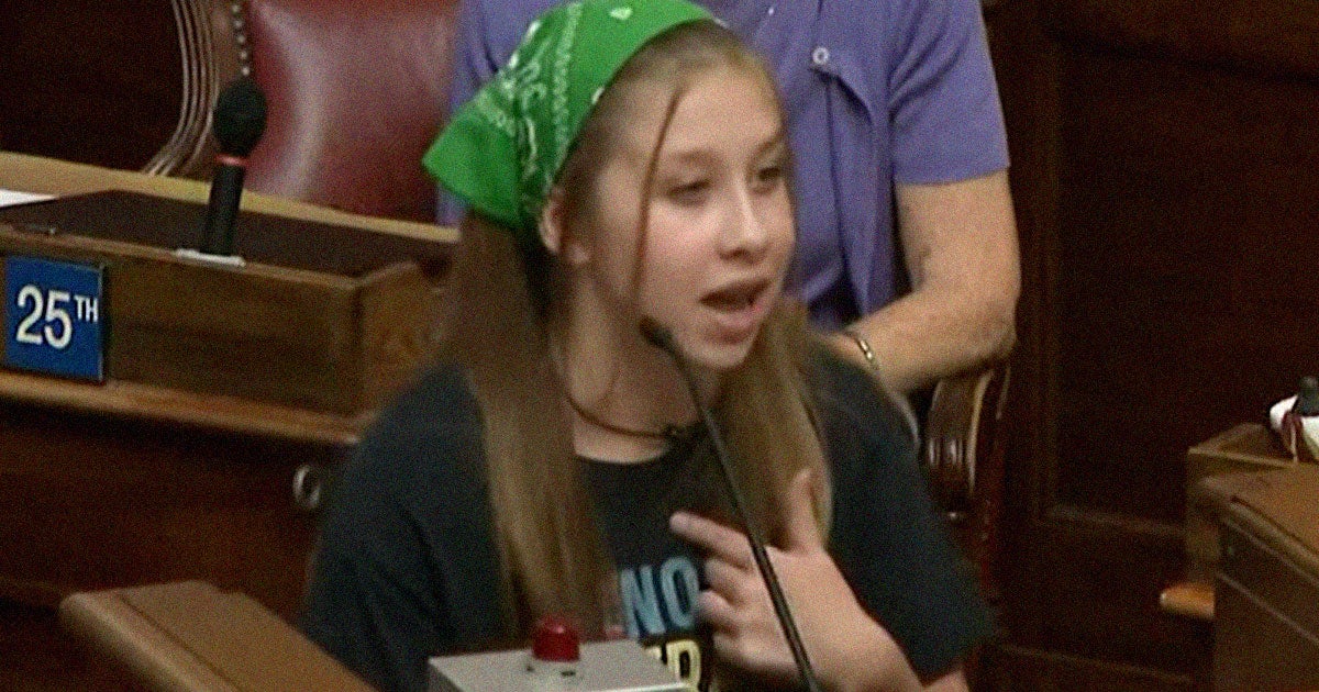 A superhero 12-year-old begged West Virginia lawmakers to think about her young life as they moved to pass an abortion-criminalizing bill.