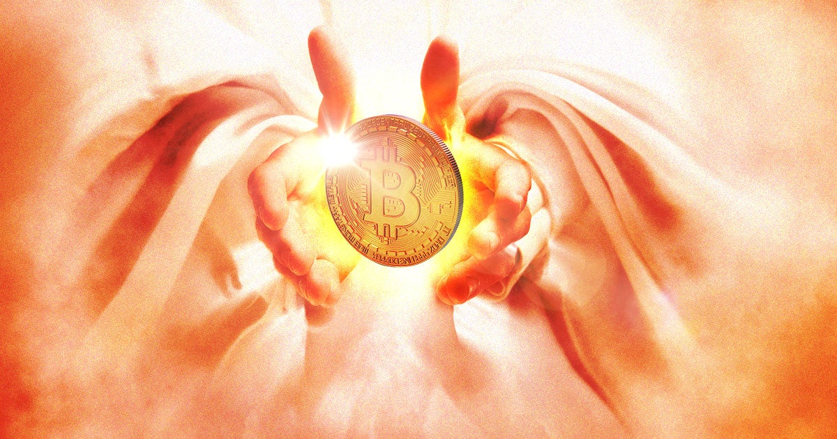 Bitcoin bros are so not OK that some of them have begun believing that the cryptocurrency was sent down by the Christian God himself.