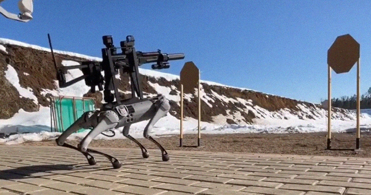 Twitter video of a four-legged robot dog with a gun strapped to its back went viral this week. Video shows the robot dog firing multiple rounds with recoil.