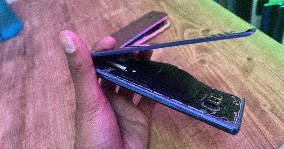A Twitter user said three of his Samsung phones popped open and appear to have battery problems caused by heat and climate change.