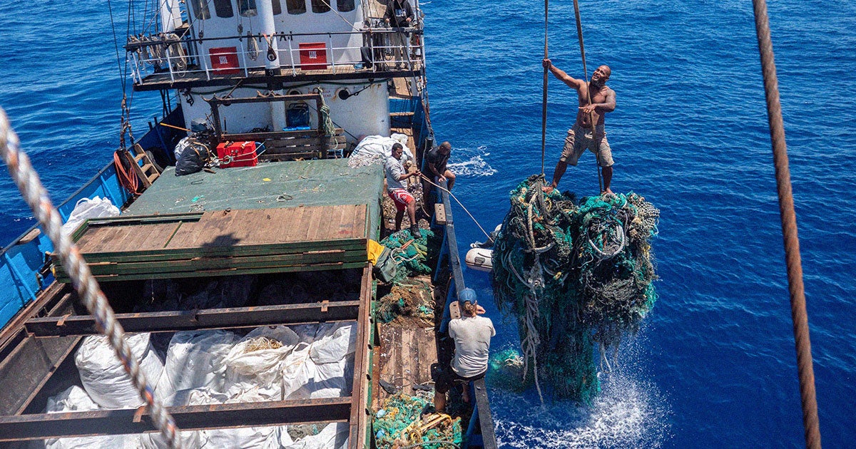 A crew on board a ship belonging to the nonprofit Ocean Voyages Institute made an unusual discovery while sailing through the Great Pacific Garbage Patch.