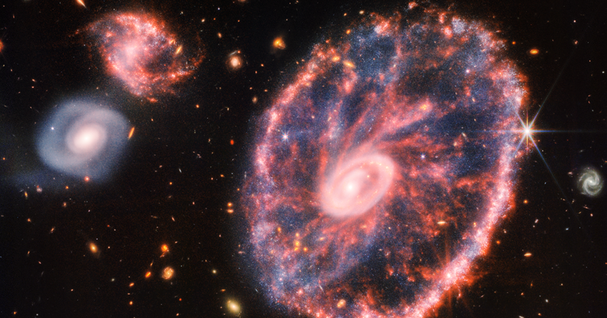 The James Webb Space Telescope just dropped an amazing new image of the black hole-centered "Cartwheel Galaxy" in greater detail than ever seen before. 