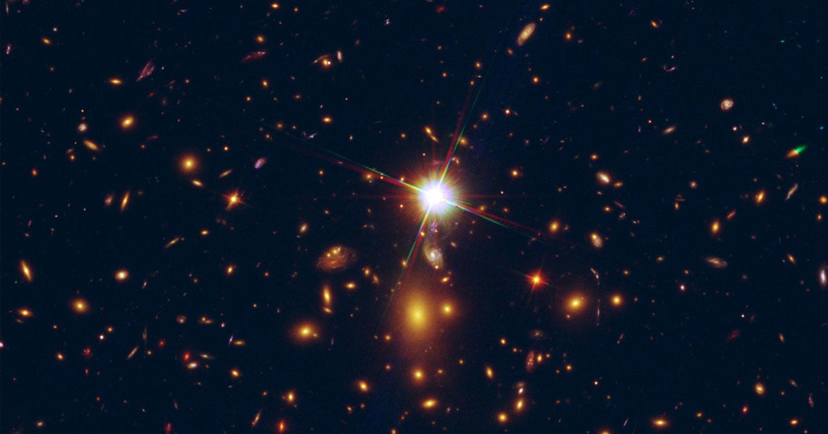 The James Webb Space Telescope has gotten a photo of the most distant star in the known Universe — and even as a tiny dot, it's a sight to behold. 