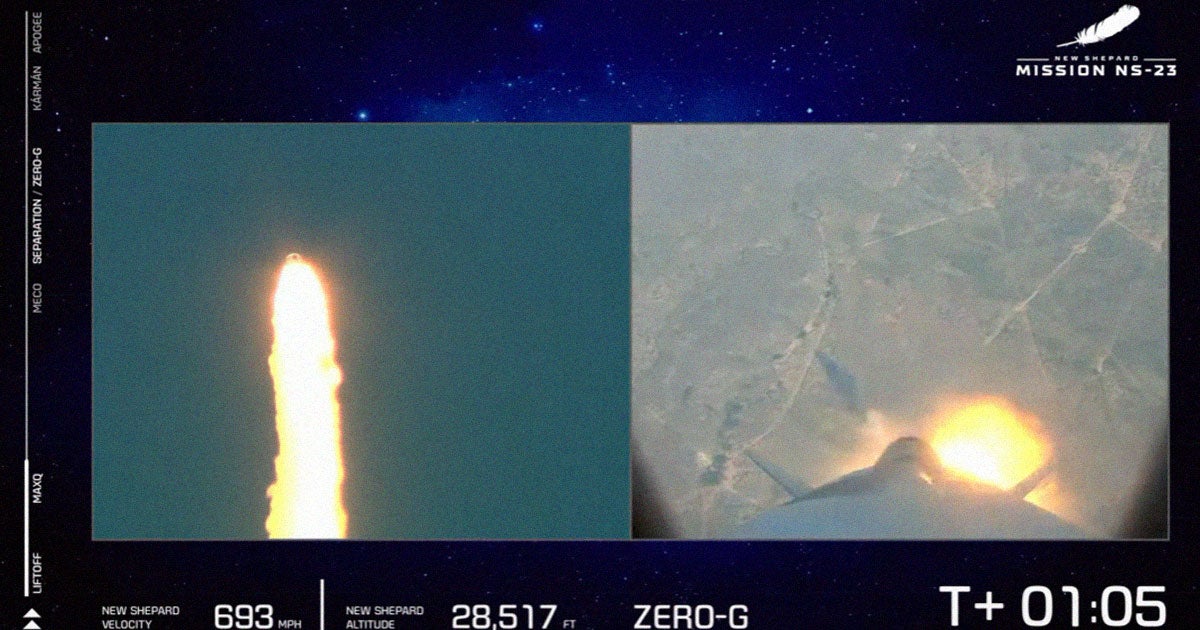 Blue Origin had to abort its latest uncrewed mission midflight.The company's New Shepard capsule was carrying a number of science experiments.