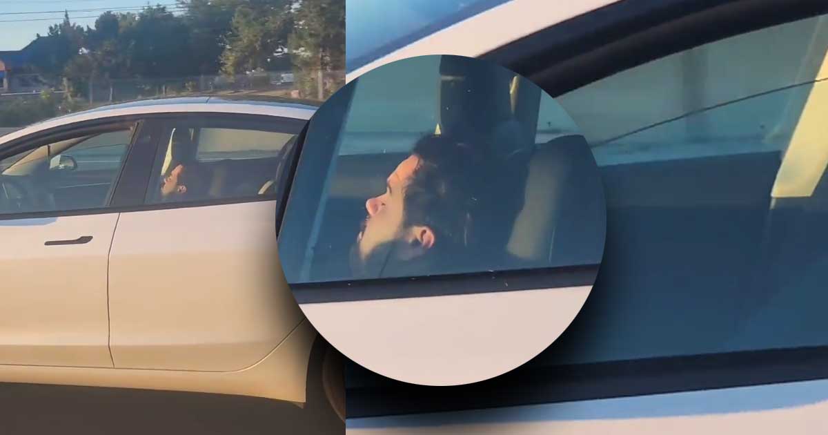 It's not clear yet whether a driver filmed sleeping behind the wheel of a speeding Tesla was sleeping while on autopilot on Queen Elizabeth Way in Canada.