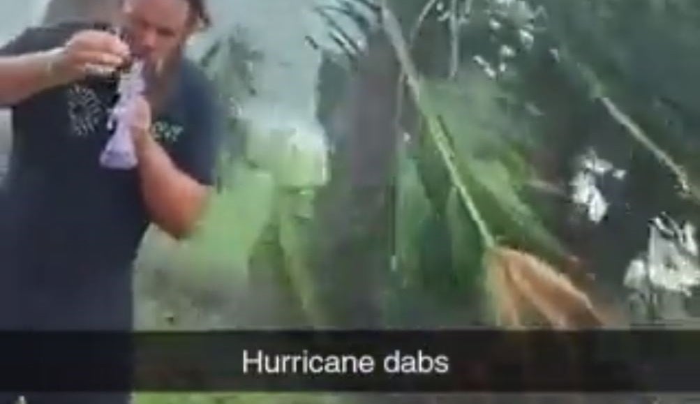 You simply can't make up Florida, as evidenced by a viral video of a bonafide Florida Man taking a bong rip as Hurricane Ian wreaks havoc behind him. 