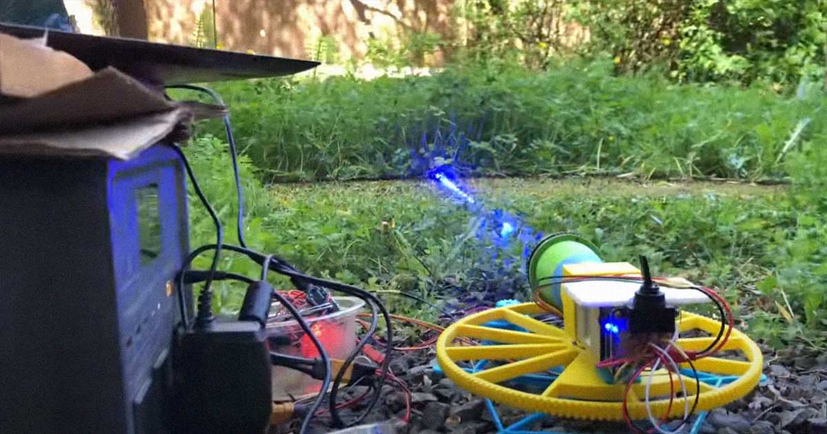 YouTuber Daniel Riley invented and built a laser-powered lawn mower — the epitome of something you shouldn't try to replicate at home.