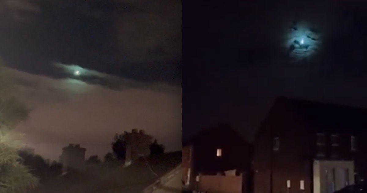 An eerie green meteor of unknown origin streaked across the night sky on Wednesday, drawing the attention of thousand of onlookers in Ireland and the U.K.