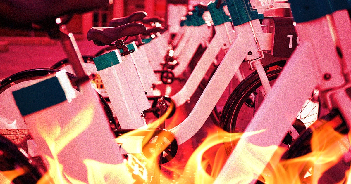 E-Bikes are meant to be a boon for green transit — but their explosive lithium ion batteries might make them more dangerous than they're worth. 