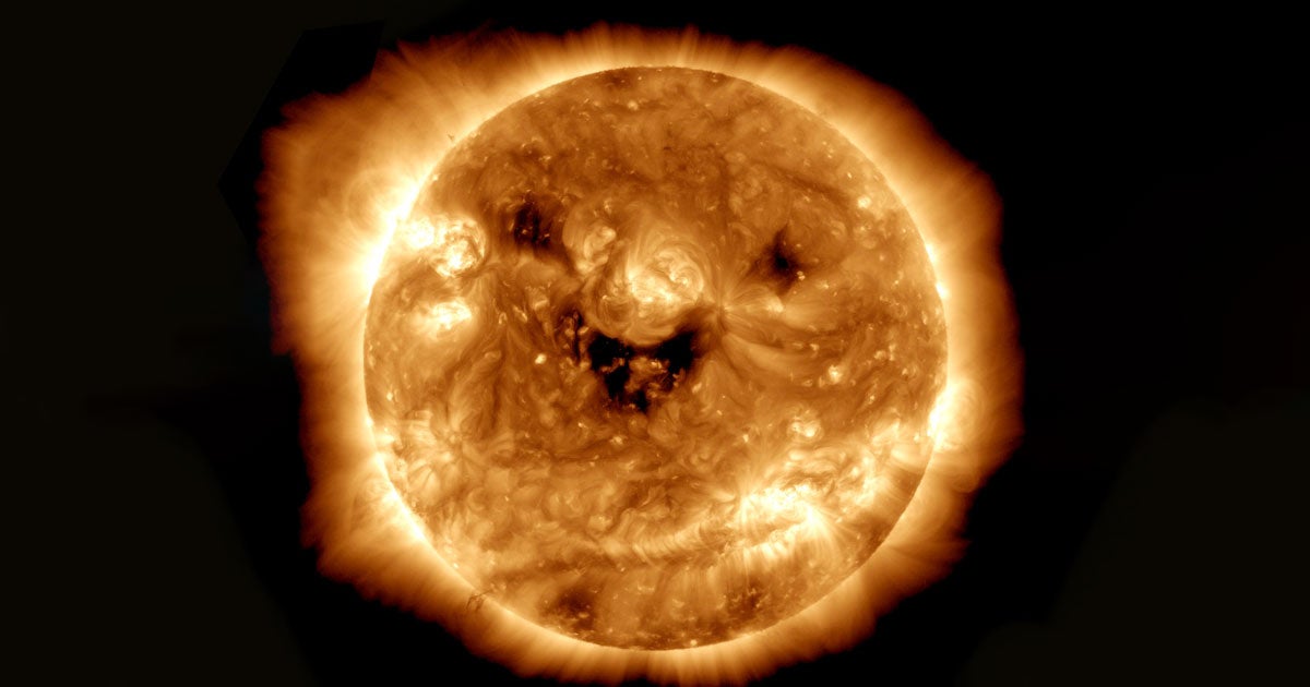 No, you're not seeing things — that really is a picture of the sun giving a "smile," and there's a real scientific reason behind it, too.
