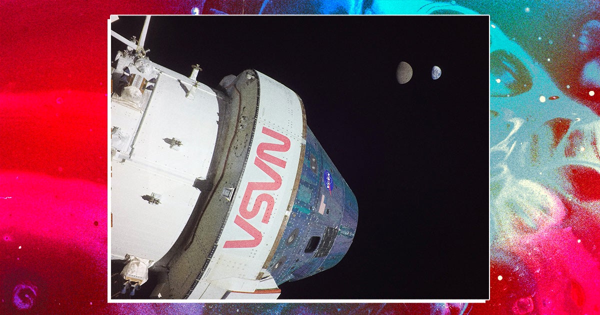 The Orion spacecraft in its journey past the Moon has captured a stunning, perspective-inducing photo that shows both the Earth and Moon in view.