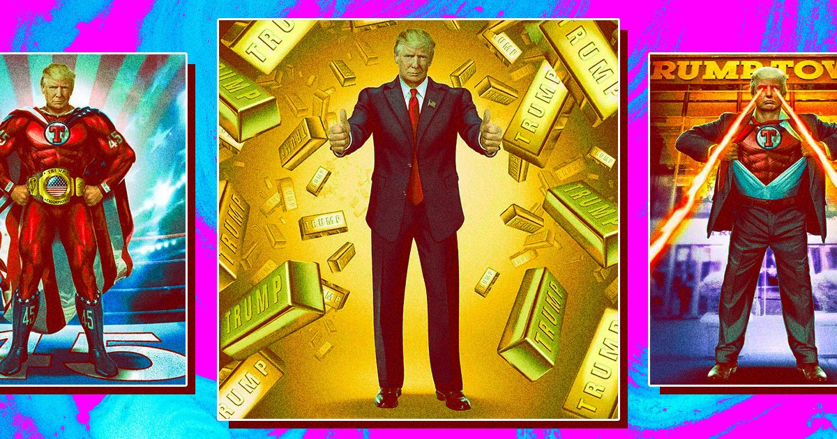 Former president Donald Trump absolutely grotesque NFT "trading cards," which sold for $99 each, were allegedly plagiarized. Cheers.