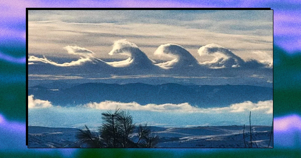 Thanks to one prudent local in Wyoming, we now to get to behold a rare and extremely picturesque Kelvin-Helmholtz wave cloud.