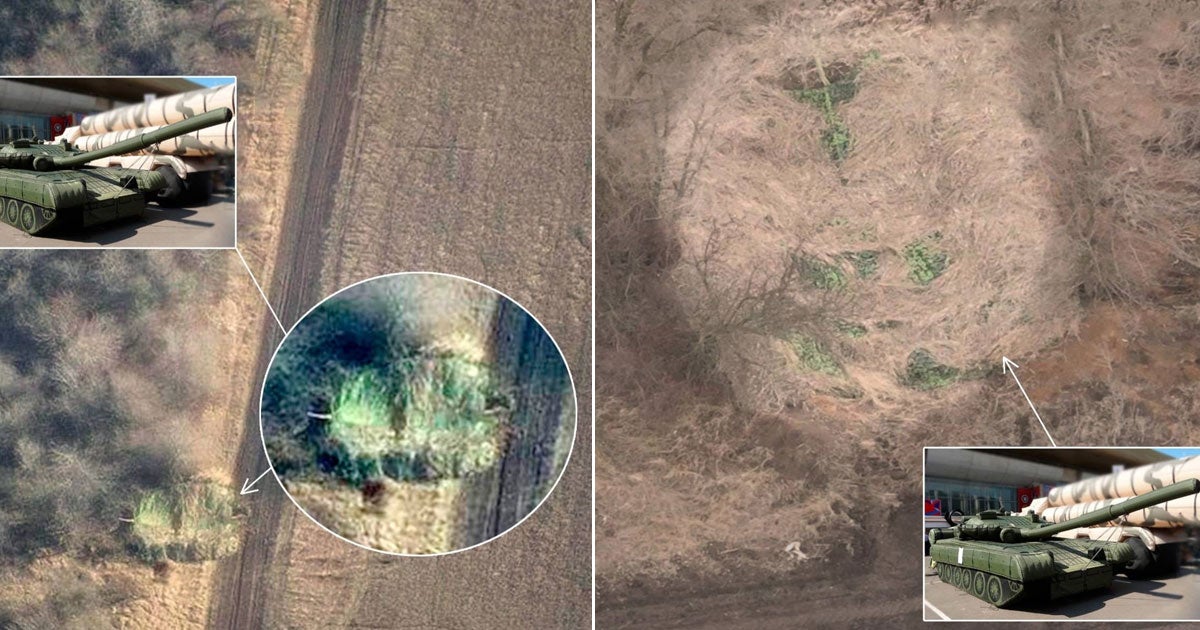 Ukraine has accused Russian forces of making use of "rubber" inflatable tanks near the country's embattled Zaporizhzhia region, which have since deflated.