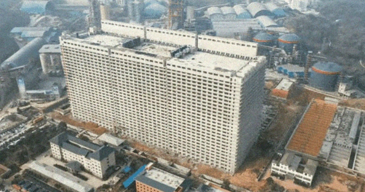 China is constructing giant towers with well over a dozen stories to farm pigs, The New York Times reports, a massive drive to stabilize prices.