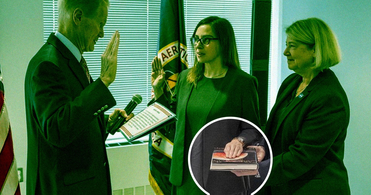 The new director of NASA's Goddard Space Flight Center has spoken about her decision to be sworn in on a copy of "Pale Blue Dot" by Carl Sagan.