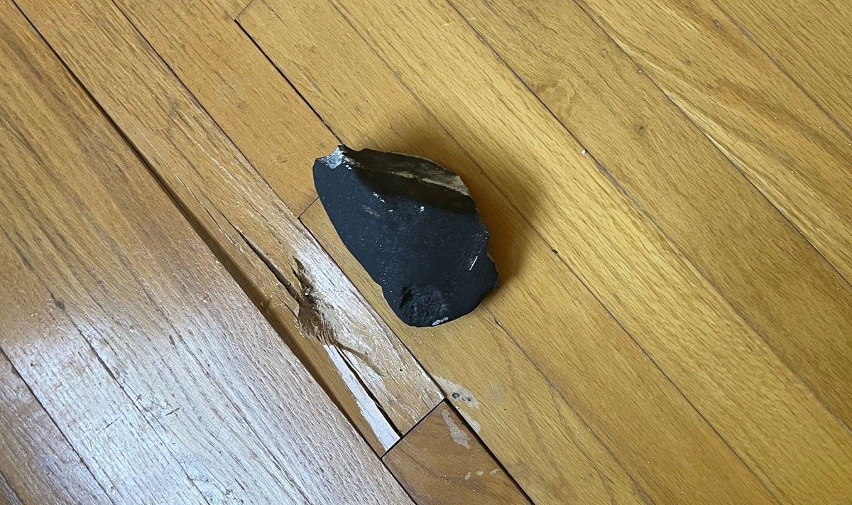 A possible meteorite struck a house in Hopewell, New Jersey on Monday — and incredibly, the decently-sized, maybe-space-rock is still intact.