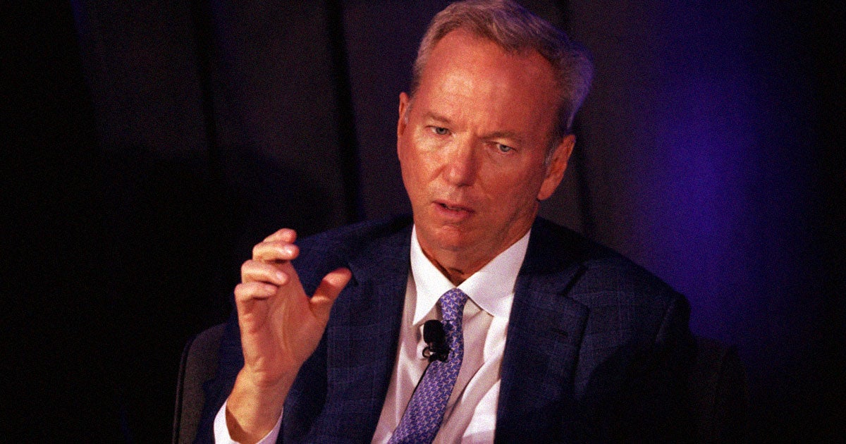 He might not helm Google anymore, but Eric Schmidt is absolutely still thinking like a tech CEO when it comes to AI.