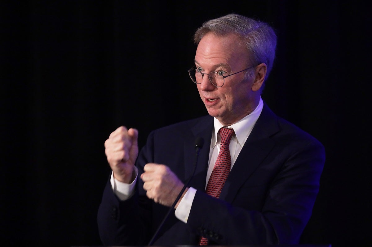 Former Google CEO Eric Schmidt says AI is an "existential risk" and could lead to "many, many, many, many people" being "harmed or killed."