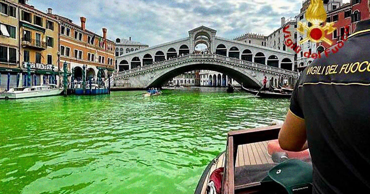 People were shocked when the waters of Venice's Grand Canal became neon green. Investigation revealed it was due to a non-toxic chemical.