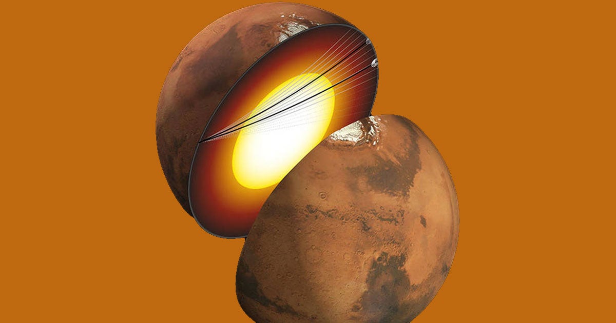 Researchers have figured out the thickness of the Martian crust, and concluded that the planet is heating itself with radioactive elements.