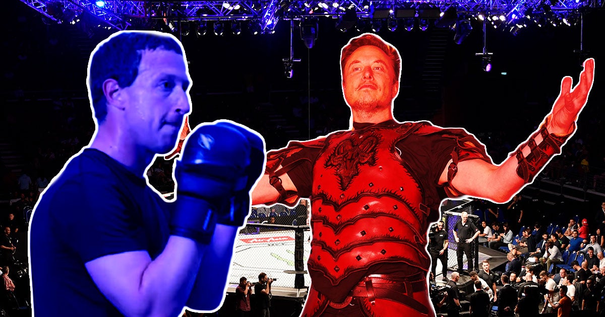 Middle-aged tech billionaires Elon Musk and Mark Zuckerberg are threatening to cage fight each other. And yes, it's all very stupid.