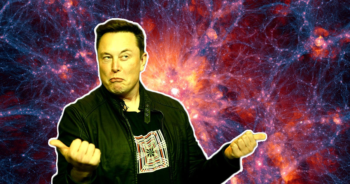 Elon Musk has chimed in and has decreed that the universe is "possibly" twice as old as we think it is. Make of that what you will.