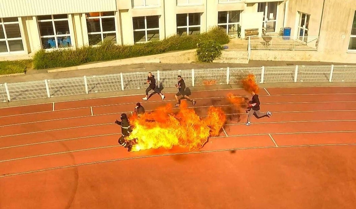 Jonathan Vero, a firefighter and stuntman, has two Guinness World Records: the fastest 100-meter sprint and longest run — both while on fire.