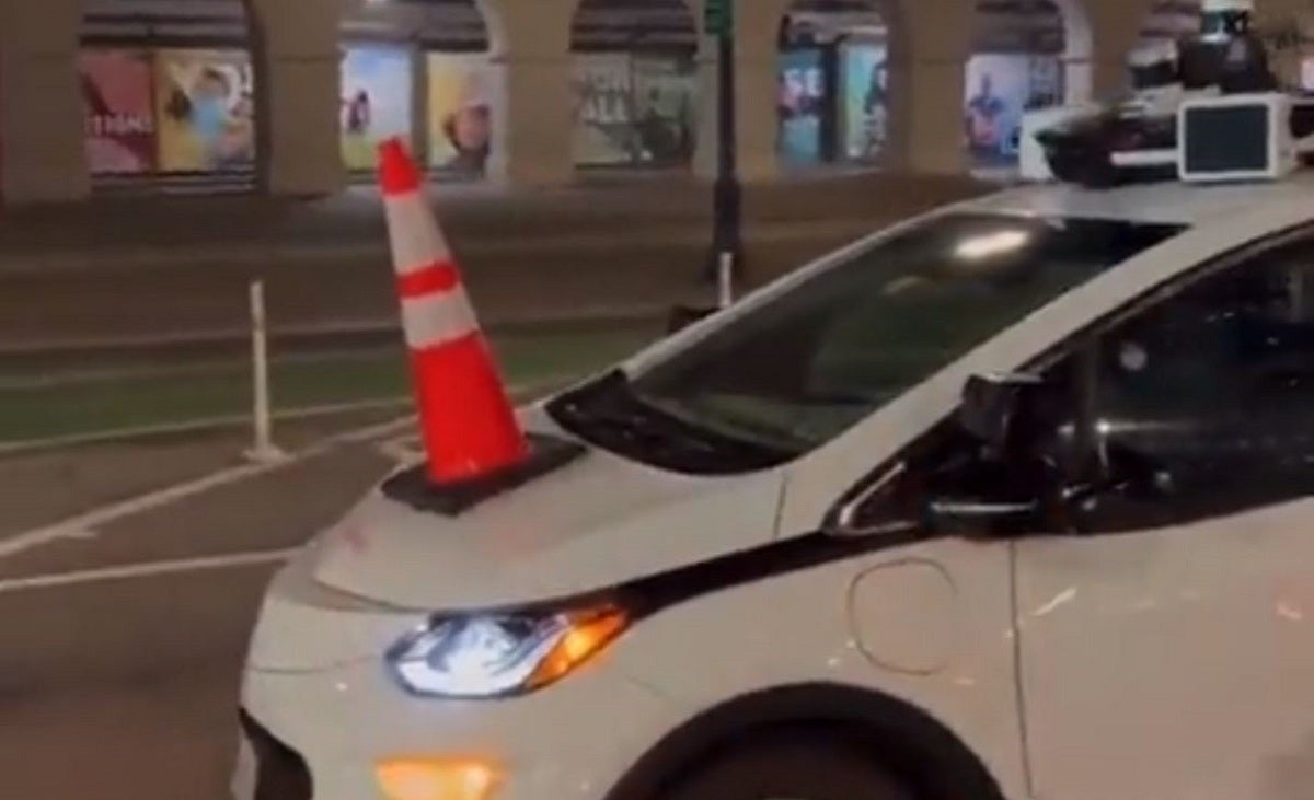 By placing traffic cones on self-driving cars' hoods, activists are turning them into useless hunks of metal and plastic.
