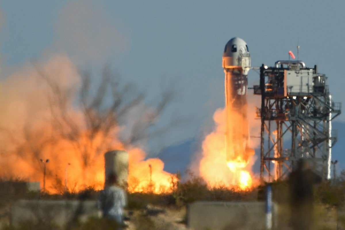 Plumes of methane were spotted over Blue Origin's facility in West Texas by an instrument on board the International Space Station.