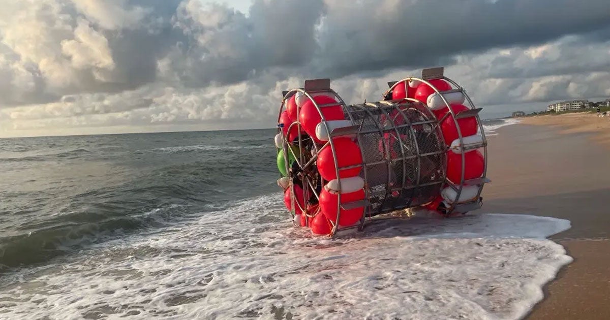 51-year-old Reza Baluchi was arrested last week while attempting to traverse the Atlantic Ocean via rigged-out hamster wheel.