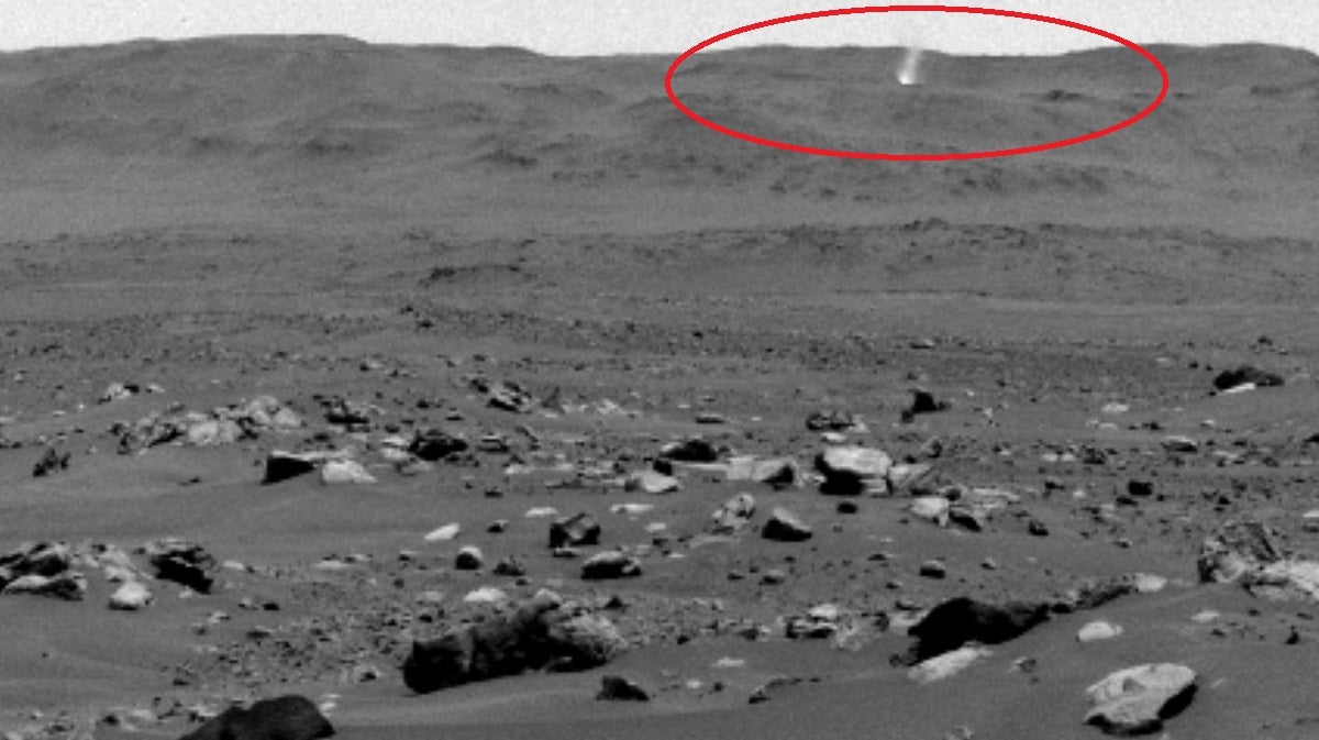 NASA's Perseverance Mars rover has spotted a super-tall dust devil on the Red Planet — and the agency has released the footage, y'all.