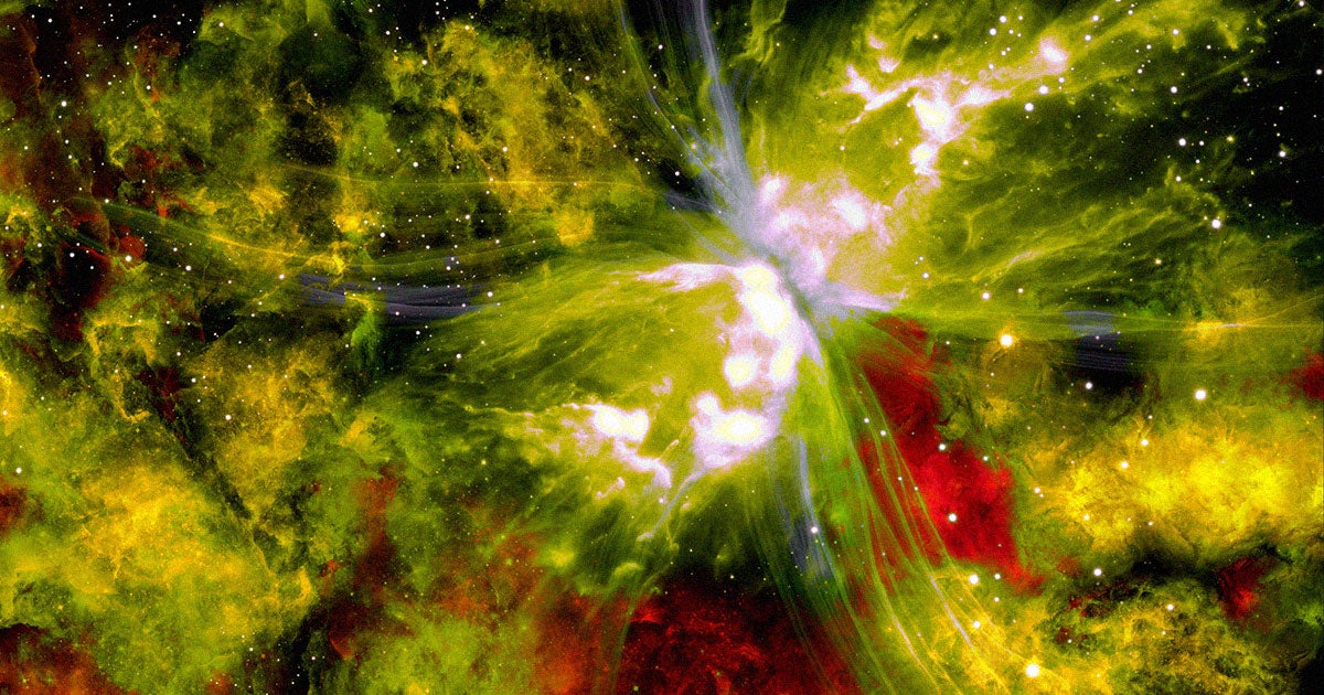 A gamma ray burst triggered by colliding neutron stars, one of the brightest explosions ever, created tellurium and other heavy elements.