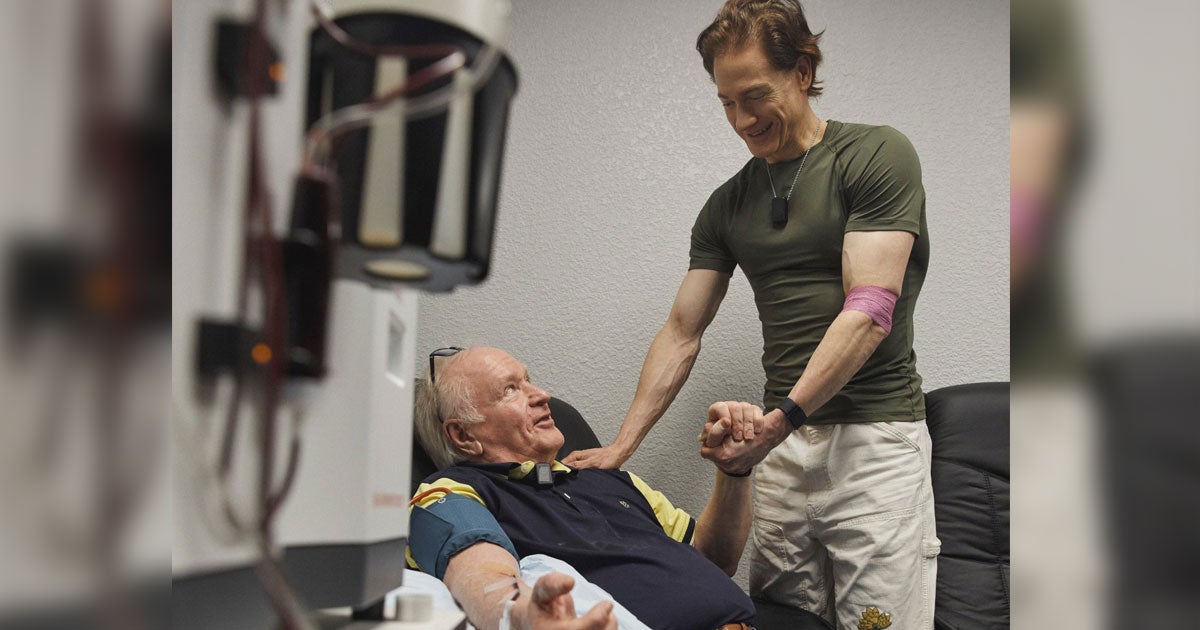 Tech millionaire Bryan Johnson bragged about donating a liter of his blood plasma to his 70-year-old father to slow down his aging.
