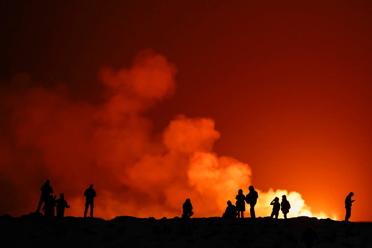 Local authorities in Iceland are telling people to stop visiting the volcanic eruption because the terrain is challenging and dangerous. 