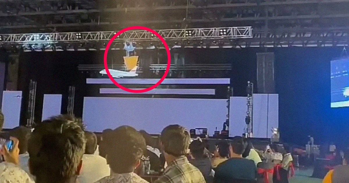 What was meant to be a theatric on-stage entrance quickly turned into a grisly scene in India when a tech executive plunged to his death.