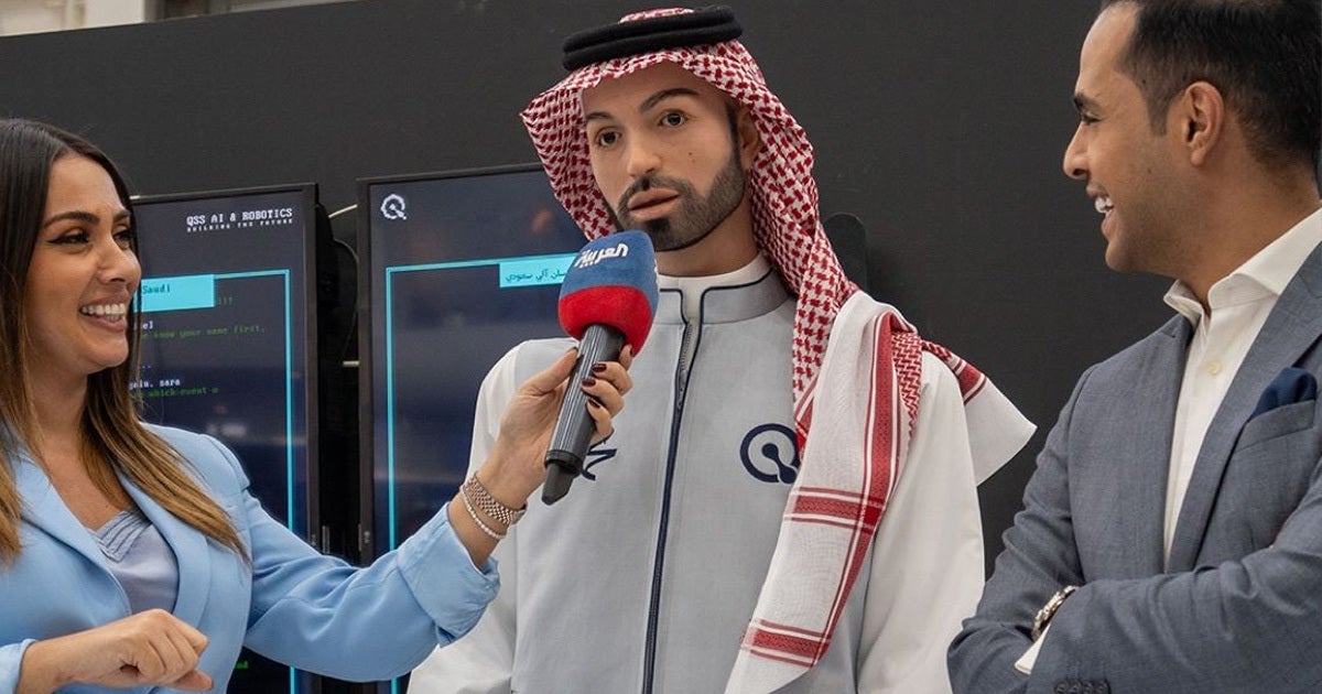 After its robot was caught on camera seeming to grope a female reporter's backside, a Saudi firm is defending its behavior.