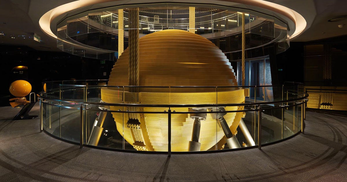 A massive ball suspended inside Taiwan's iconic Taipei 101 skyscraper protected the structure during the 7.4-magnitude earthquake this week.