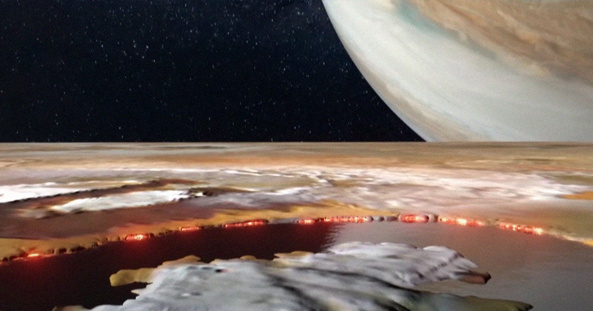 NASA has released stunning new artist impressions of an extremely reflective lava lake on the surface of Jupiter's moon Io.