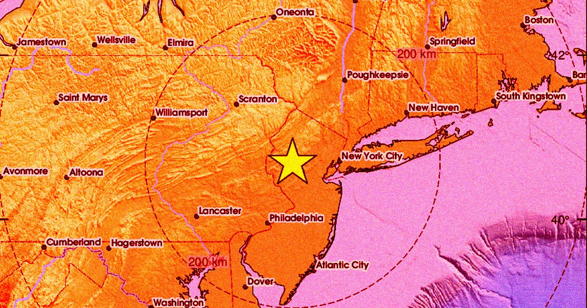 A small earthquake has hit the East Coast, striking a highly populated area in central New Jersey, less than 60 miles from New York City.