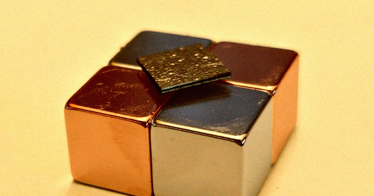 A team of researchers have allowed a small piece of "gravity-free" graphite to levitate almost perfectly still above a grid of magnets.