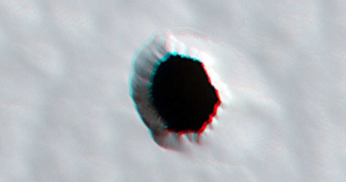 NASA's Mars Reconnaissance Orbiter has discovered another intriguing formation on the planet's barren surface in the form of a circular pit.