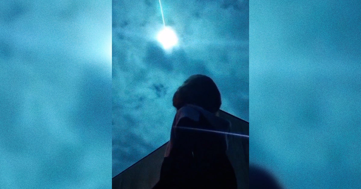 In Portugal, a comet shot through the sky and illuminated it turquoise — and one lucky girl captured the entire thing on camera.