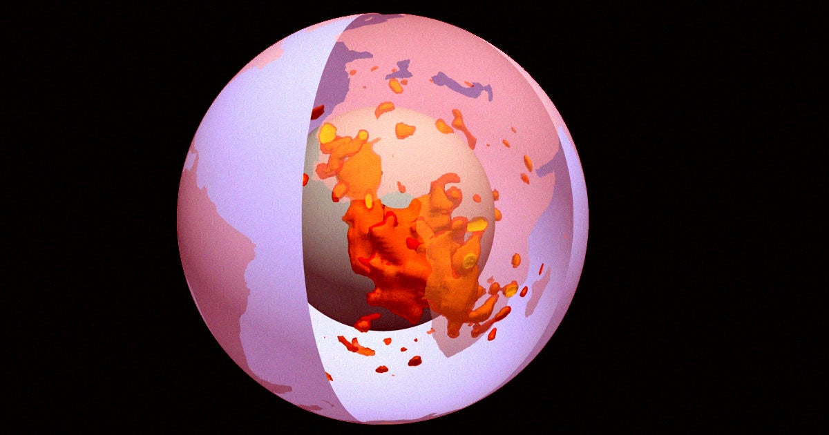 Blobs left behind from a collision between the Earth and a Mars-sized object may have led to plate tectonics and eventually earthquakes.