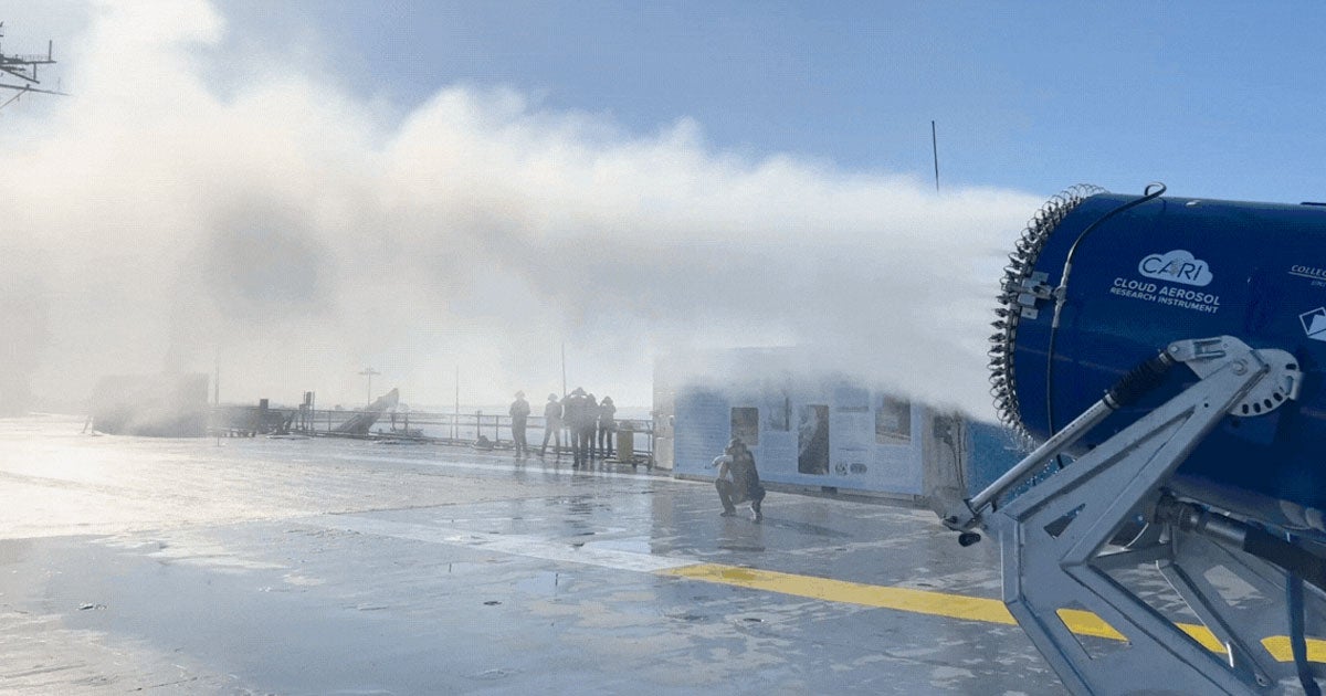 The climate experiment explored a technique called marine cloud brightening, in which aerosols are used to help clouds reflect more sunlight.