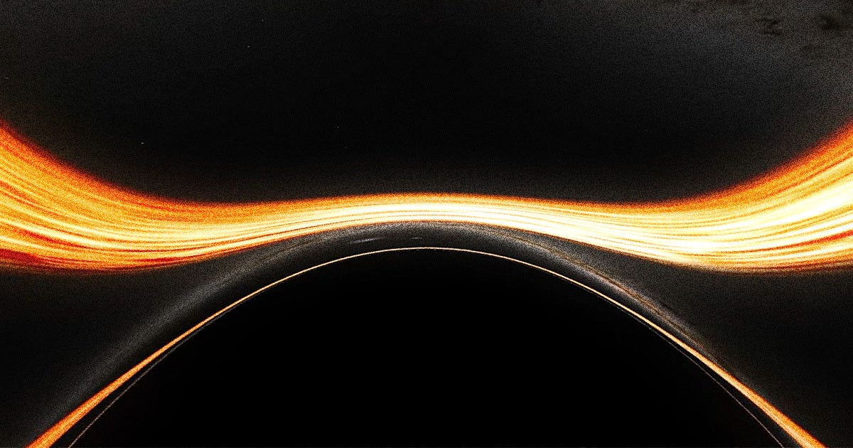 Falling into the event horizon of a black hole may mean certain death, but it sure as hell makes for a cool view.
