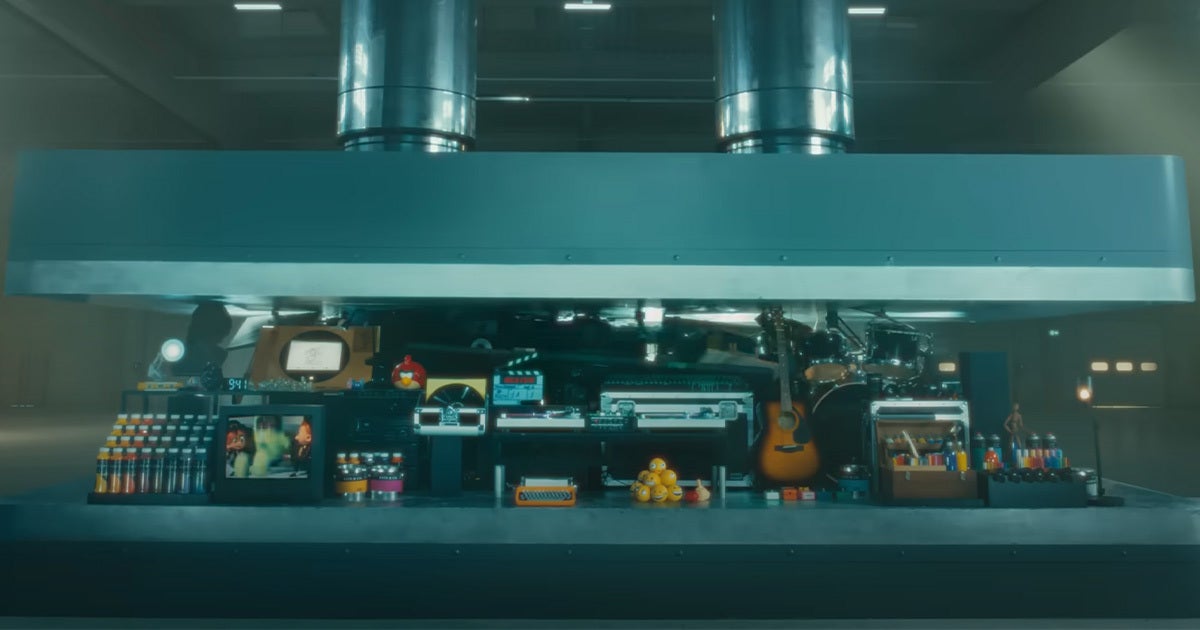 A new iPad ad shows a hydraulic press crushing beloved creative objects — and, perhaps, our dreams along with them.